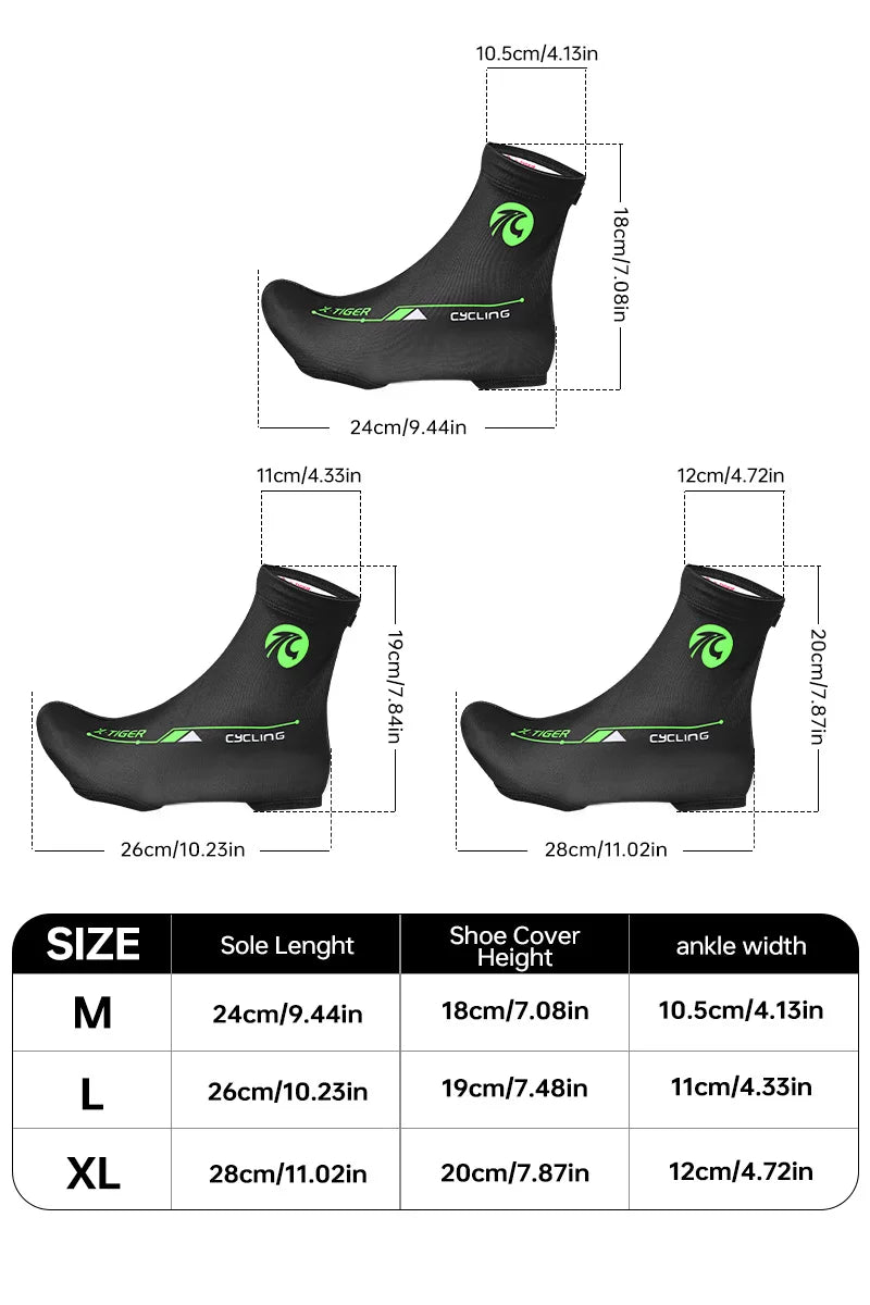 X-TIGER Cycling Shoe Covers - Quick-Dry Dustproof Overshoes