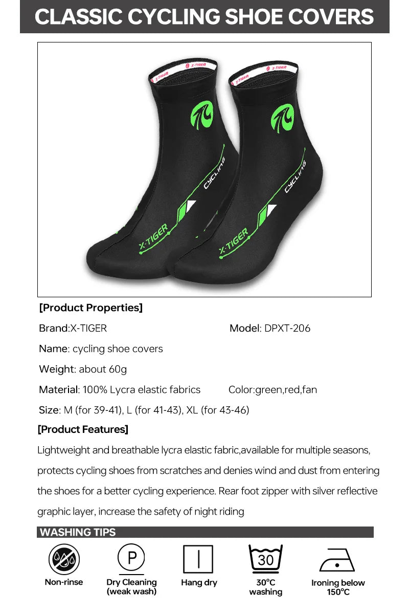 X-TIGER Cycling Shoe Covers - Quick-Dry Dustproof Overshoes